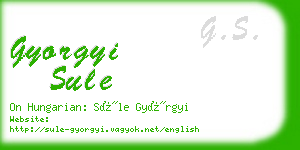 gyorgyi sule business card